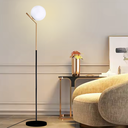 Ver imagem 2 de Luminária Piso Chão 164cm Jabuticaba Globo Vidro 15cm Poste Coluna Gimpo Kjtd-707-gold-preto