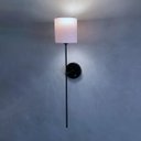 Ver imagem 1 de Arandela de Parede Clássico Preta com Interruptor com Cúpula Branco Ref 83 com Lâmpada Branco Frio