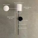 Ver imagem 2 de Arandela de Parede Clássico Preta com Interruptor com Cúpula Branco Ref 83 com Lâmpada Branco Frio