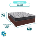 Ver imagem 3 de Cama + Box Marrom e Colchão D33 Casal - Iso100 Ortobom