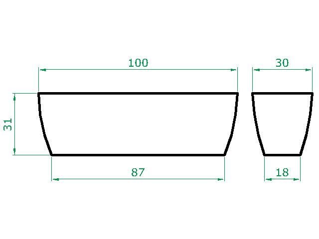 Vaso Planta 100x30 Jardineira Floreira Polietileno - MARROM CHOCOLATE 020 - 4