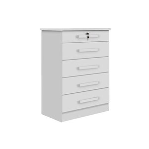 Cômoda 5 Gavetas Branco Copacabana