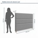 Ver imagem 4 de Cabeceira Estofada Casal 140cm Base Madeira Maciça Slim