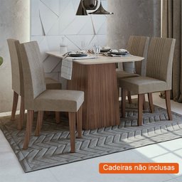 Mesa de Jantar 120cm Nevada Lopas - Imbuia Naturale/off White - 3
