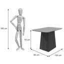 Ver imagem 2 de Mesa de Jantar 120cm Nevada Lopas - Imbuia Naturale/off White