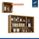Ver imagem 7 de Lavanderia Modulada 2 Armários Aéreos e Balcão Torino Bege/Cinamomo/Off White