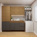 Ver imagem 1 de Lavanderia Modulada Armário Multiuso, Balcão e Armário Aéreo Dakota