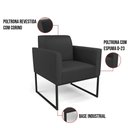 Ver imagem 5 de Kit 2 Poltronas Base Industrial Preto Marisa Corino D03 - D\'rossi Cor Preto