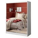 Ver imagem 4 de Quarto Completo com Guarda Roupa Luke e Cabeceira com 2 Mesas Laterais Madesa - Branco