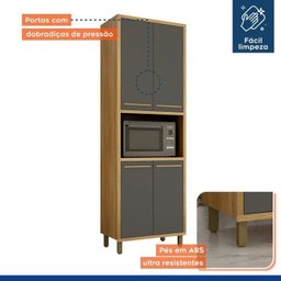Lavanderia Modulada Armário Multiúso e 2 Armários Aéreos Torino - 5