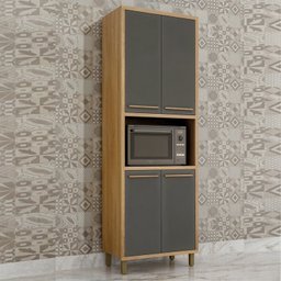 Lavanderia Modulada Armário Multiúso e 2 Armários Aéreos Torino - 3