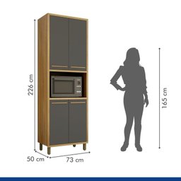 Lavanderia Modulada Armário Multiúso e 2 Armários Aéreos Torino - 8