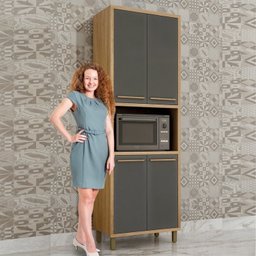 Lavanderia Modulada Armário Multiúso e 2 Armários Aéreos Torino - 9