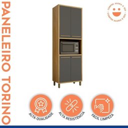 Lavanderia Modulada Armário Multiúso e 2 Armários Aéreos Torino - 4