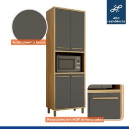 Lavanderia Modulada Armário Multiúso e 2 Armários Aéreos Torino - 6