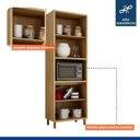 Ver imagem 7 de Lavanderia Modulada Armário Multiuso e 2 Armários Aéreos Torino Bege/Cinamomo/Off White
