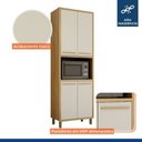 Ver imagem 6 de Lavanderia Modulada Armário Multiuso e 2 Armários Aéreos Torino Bege/Cinamomo/Off White