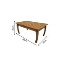 Ver imagem 3 de Mesa de Centro Polo 80x40 Madeira Maciça Design Moderno Móvel Decorativo para Ambiente Freijó
