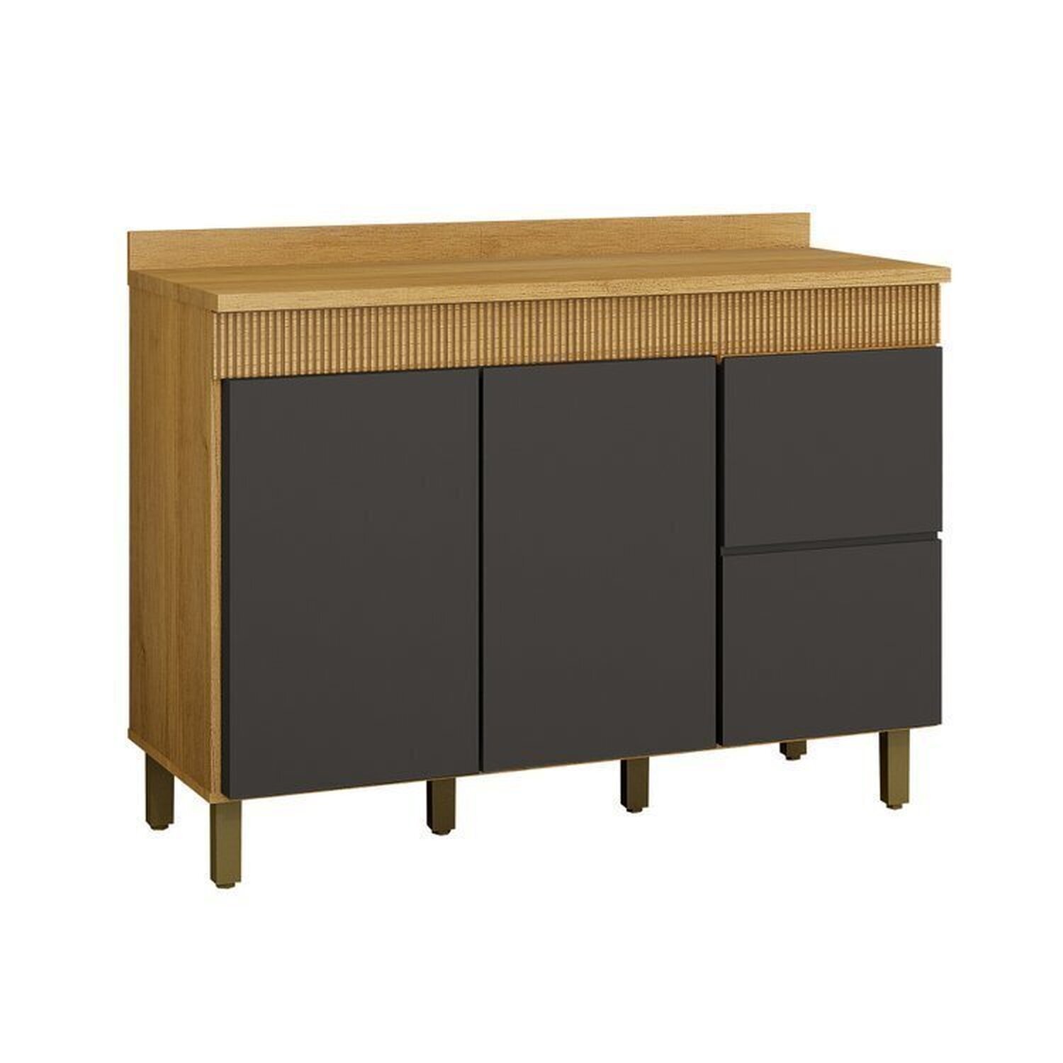 Lavanderia Modulada 2 Armários Aéreos e Balcão 120cm Dakota - 19