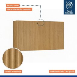 Lavanderia Modulada 2 Armários Aéreos e Balcão 120cm Dakota - 5