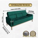 Ver imagem 7 de Sofá Cama Rivieira 2.00m - Verde