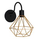 Ver imagem 2 de Kit 10 Arandela Diamante Poptem 1 Lampada Dourado 29cm