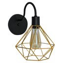 Ver imagem 4 de Kit 10 Arandela Diamante Poptem 1 Lampada Dourado 29cm