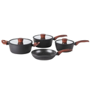 Ver imagem 1 de Jogo de Panelas Antiaderente Ceramic Life 4 Peças Sirius com Indução Preto Brinox