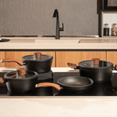 Ver imagem 2 de Jogo de Panelas Antiaderente Ceramic Life 4 Peças Sirius com Indução Preto Brinox