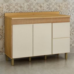 Lavanderia Modulada Balcão e 2 Armários Aéreos com Portas Frisado Dakota - 12