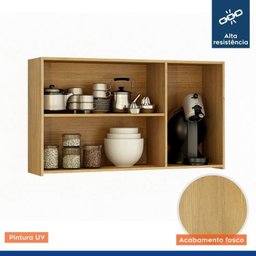 Lavanderia Modulada Balcão e 2 Armários Aéreos com Portas Frisado Dakota - 6