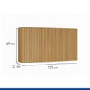 Ver imagem 4 de Lavanderia Modulada Balcão e 2 Armários Aéreos com Portas Frisado Dakota Bege/Cinamomo/Off White