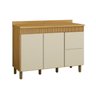 Lavanderia Modulada Balcão e 2 Armários Aéreos com Portas Frisado Dakota - 19