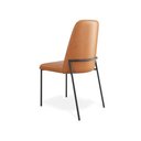 Ver imagem 3 de Kit 4 Cadeiras Estofadas Lucy Aço Carbono Couro Pu Caramelo