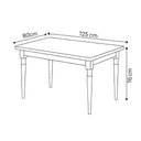 Ver imagem 4 de Mesa de Jantar em Madeira Údine 125x80cm Branco Natural Piratini
