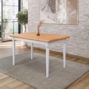 Ver imagem 2 de Mesa de Jantar em Madeira Údine 125x80cm Branco Natural Piratini