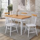 Ver imagem 3 de Mesa de Jantar em Madeira Údine 125x80cm Branco Natural Piratini