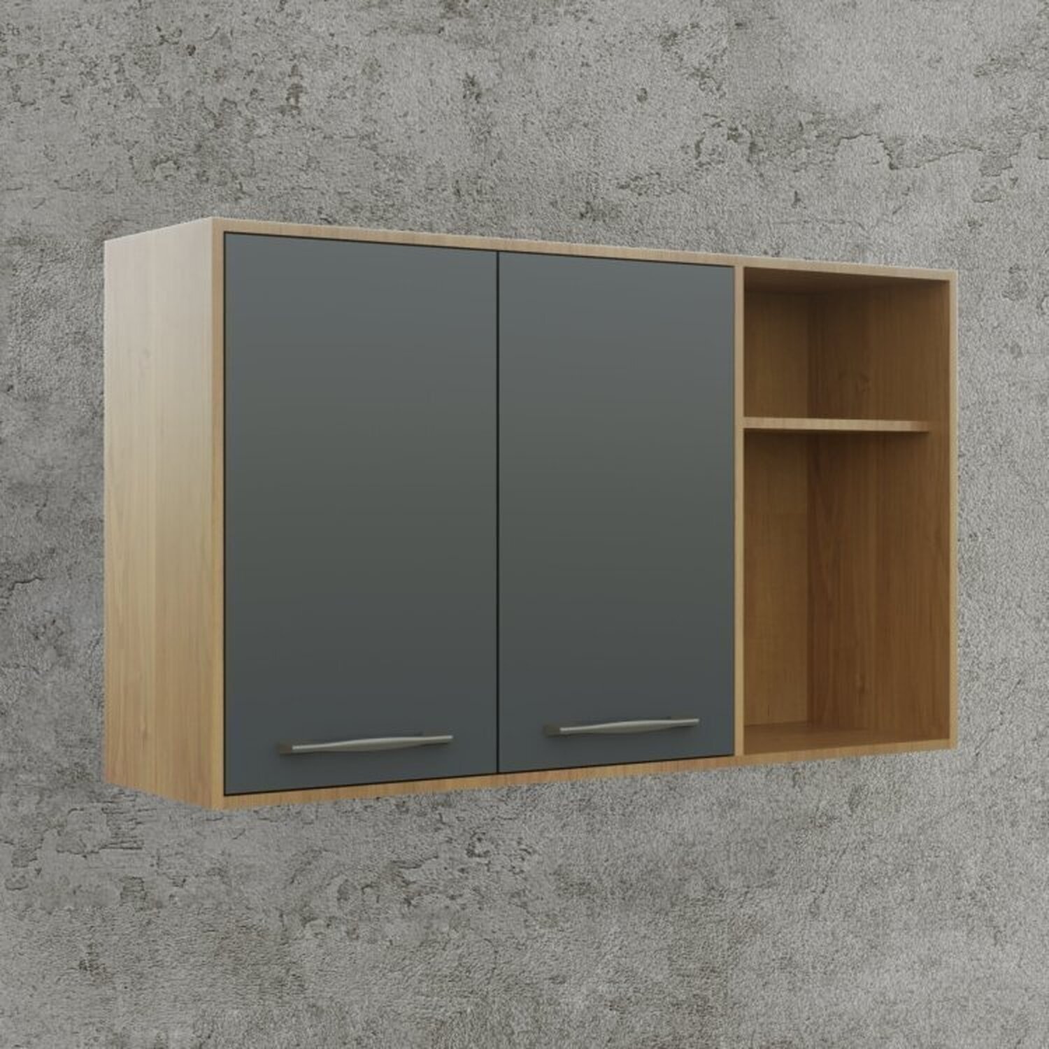 Lavanderia Modulada Armário Multiuso, 1 Balcão 3 Portas e Armário Aéreo Áustria - 16