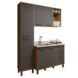 Lavanderia Modulada Armário Multiuso, 1 Balcão 3 Portas e Armário Aéreo Áustria - 2