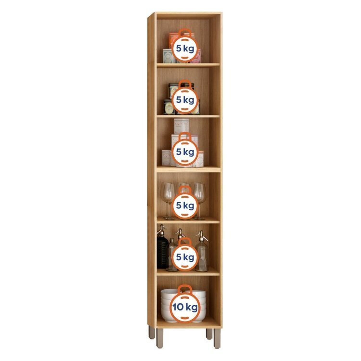 Lavanderia Modulada Armário Multiuso, 1 Balcão 3 Portas e Armário Aéreo Áustria - 15