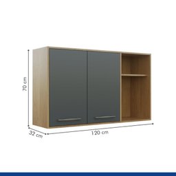 Lavanderia Modulada Armário Multiuso, 1 Balcão 3 Portas e Armário Aéreo Áustria - 19 Lavanderia Modulada Armário Multiuso, 1 Balcão 3 Portas e Armário Aéreo Áustria - 19