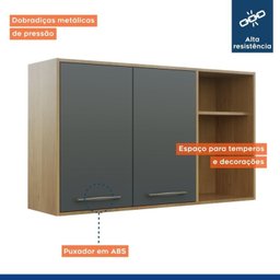 Lavanderia Modulada Armário Multiuso, 1 Balcão 3 Portas e Armário Aéreo Áustria - 17 Lavanderia Modulada Armário Multiuso, 1 Balcão 3 Portas e Armário Aéreo Áustria - 17