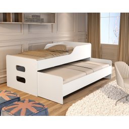 Bicama Bibox + Auxiliar c/ Estrado Reforçado cor: Branco - 1