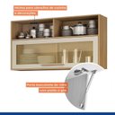 Ver imagem 4 de Lavanderia Modulada Balcão 3 Portas e 2 Armários Aéreos com 1 Porta Salvador Bege/Cinamomo/Off White