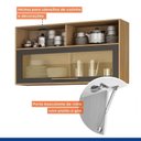 Ver imagem 4 de Lavanderia Modulada Balcão 3 Portas e 2 Armários Aéreos com 1 Porta Salvador Cinza/Cinamomo/Grafite
