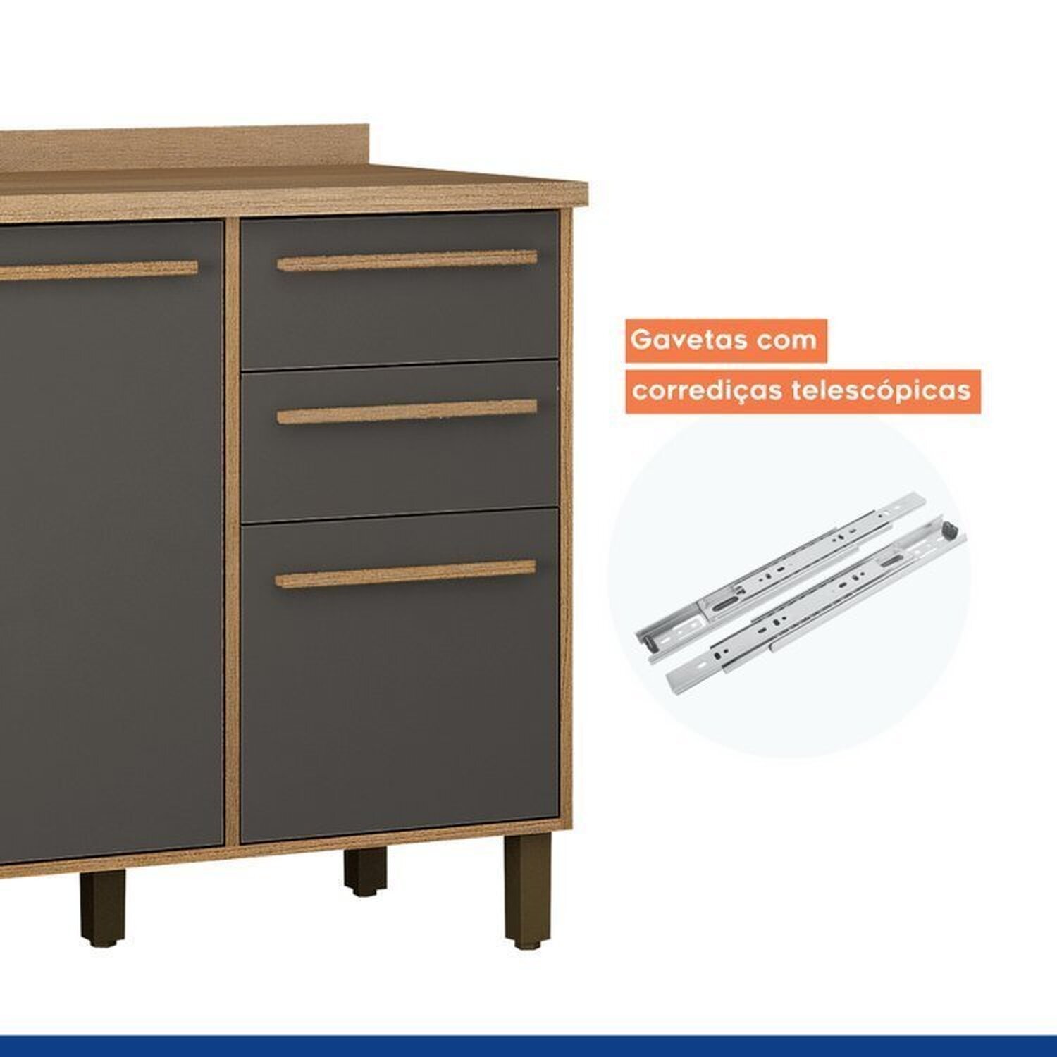 Lavanderia Modulada com 2 Armários Aéreos e Balcão 3 Portas Salvador - 16