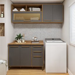 Lavanderia Modulada com 2 Armários Aéreos e Balcão 3 Portas Salvador - 1