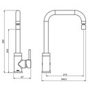 Ver imagem 2 de Misturador Monocomando de Mesa para Cozinha Minimal Cromado Meber
