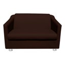 Ver imagem 1 de Namoradeira Bia Decorativa 2 Lugares Corino Marrom