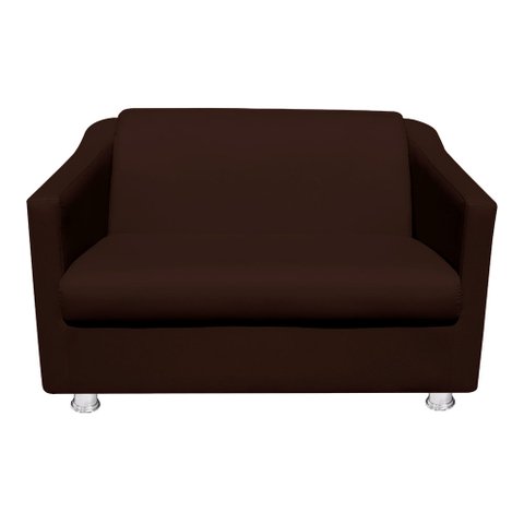 Namoradeira Bia Decorativa 2 Lugares Corino Marrom